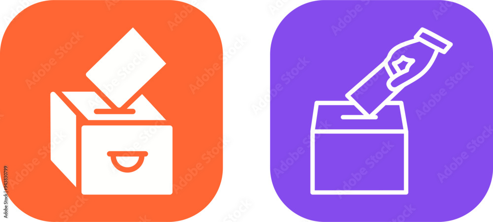 Going to Cast Vote Vector Icon Going to Cast Vote Vector Icon