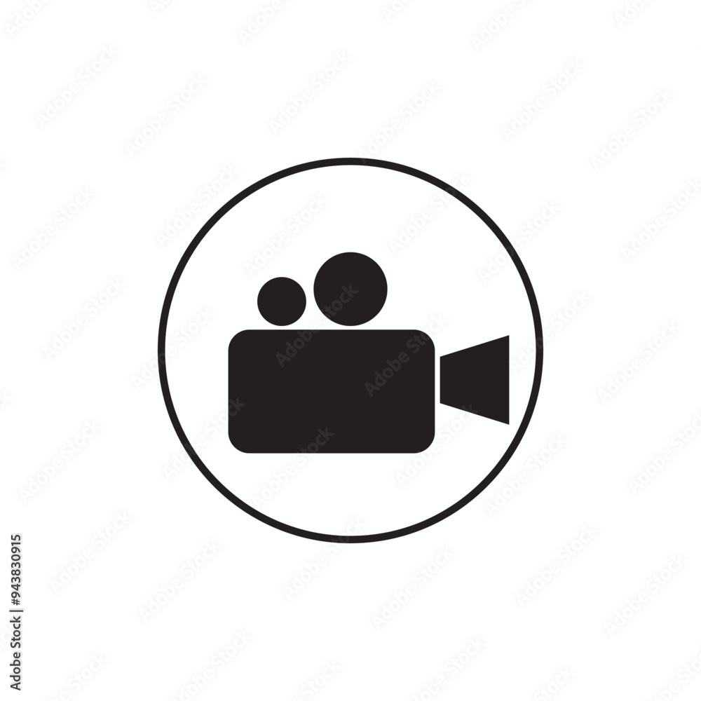 camera icon. video camera symbol. movie sign vector