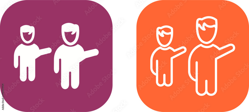 Waving to People Vector Icon Waving to People Vector Icon