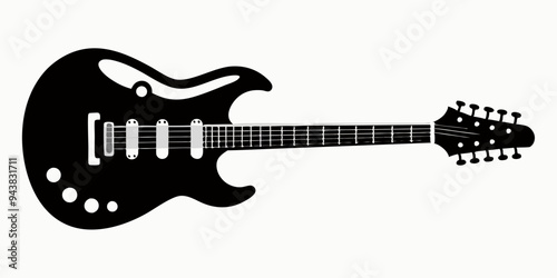 Guitar Silhouette Vector Illustration