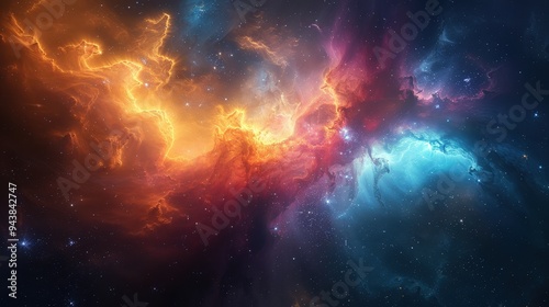 Cosmic Nebula - A Celestial Symphony of Colors