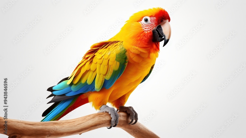 Obraz premium A Colorful Parrot Perched on a Branch