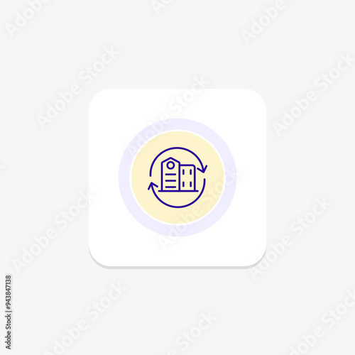 Building Renovation line icon , vector, pixel perfect, illustrator file