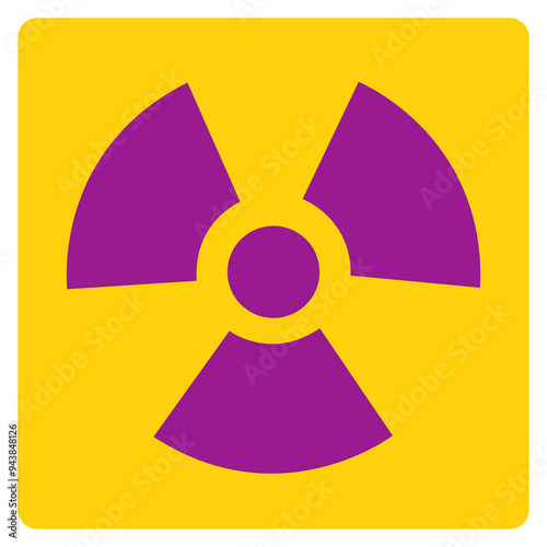 Radiation Area Symbol Sign, Vector Illustration, Isolated On White Background Label .EPS10