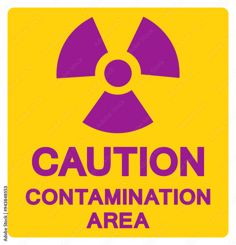 Caution Radiation Contamination Area Symbol Sign, Vector Illustration, Isolated On White Background Label .EPS10 Caution Radiation Contamination Area Symbol Sign, Vector Illustration, Isolated On White Background Label .EPS10
