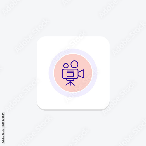 Videography icon, video, videography icon, videography illustration, videography concept, editable vector, pixel perfect, illustrator ai file