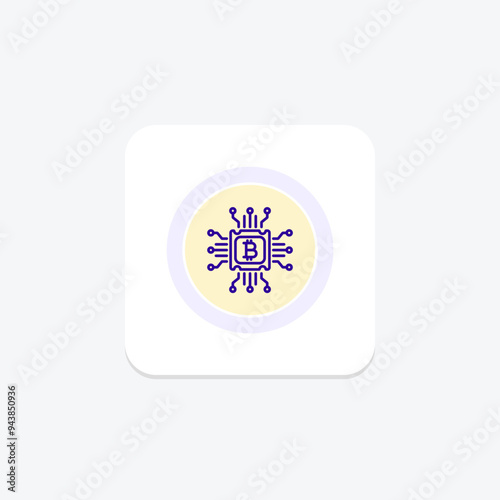 Crypto Lending icon, lending, cryptocurrency, digital, loan line icon, editable vector icon, pixel perfect, illustrator ai file