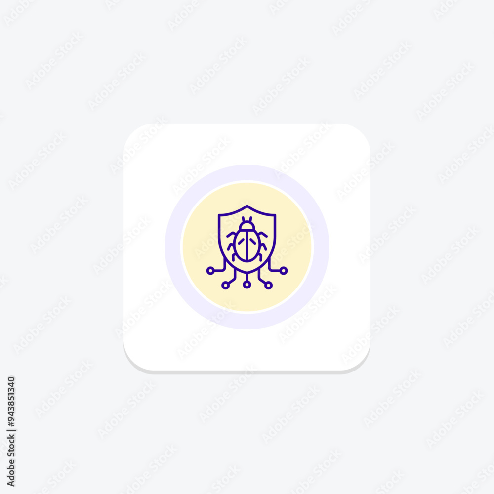 Malware Shield icon, shield, security, protection, cyber line icon, editable vector icon, pixel perfect, illustrator ai file Malware Shield icon, shield, security, protection, cyber line icon, editable vector icon, pixel perfect, illustrator ai file