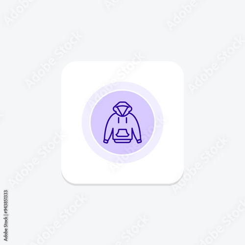 Hacker Hoodie icon, hoodie, cyber, security, digital line icon, editable vector icon, pixel perfect, illustrator ai file