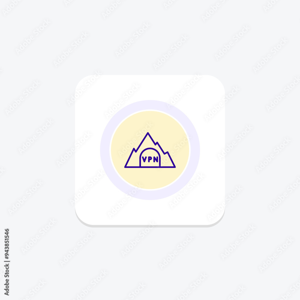 VPN Tunnel icon, tunnel, security, protection, cyber line icon, editable vector icon, pixel perfect, illustrator ai file VPN Tunnel icon, tunnel, security, protection, cyber line icon, editable vector icon, pixel perfect, illustrator ai file