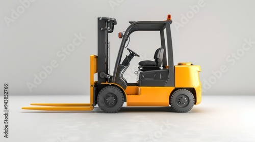Counterbalance Forklift on white background