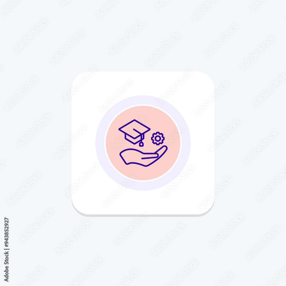 Academic Support icon, support, school, bus, graduation line icon, editable vector icon, pixel perfect, illustrator ai file Academic Support icon, support, school, bus, graduation line icon, editable vector icon, pixel perfect, illustrator ai file