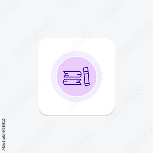 Books icon, reading, literature, knowledge, study line icon, editable vector icon, pixel perfect, illustrator ai file