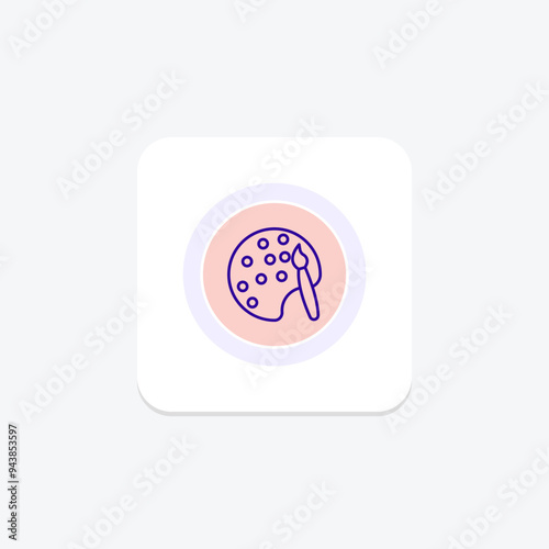 Arts icon, artistic study, artistic research, artistic inquiry, visual arts line icon, editable vector icon, pixel perfect, illustrator ai file