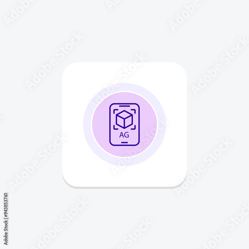 Augmented Reality icon, ar, augmented reality education, augmented reality technology, augmented reality experiences line icon, editable vector icon, pixel perfect, illustrator ai file