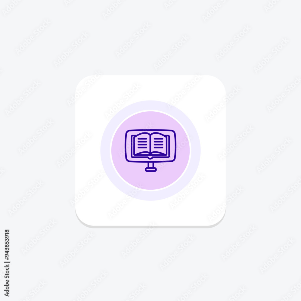 Digital Libraries icon, online libraries, virtual libraries, electronic libraries, digital collections line icon, editable vector icon, pixel perfect, illustrator ai file Digital Libraries icon, online libraries, virtual libraries, electronic libraries, digital collections line icon, editable vector icon, pixel perfect, illustrator ai file
