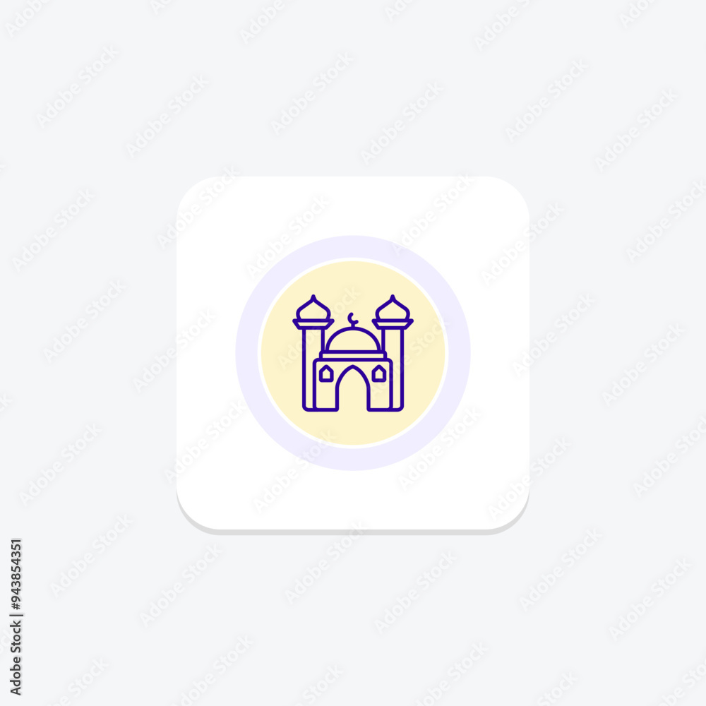 Mosque icon, building, place of worship, religion, icon line icon, editable vector icon, pixel perfect, illustrator ai file Mosque icon, building, place of worship, religion, icon line icon, editable vector icon, pixel perfect, illustrator ai file