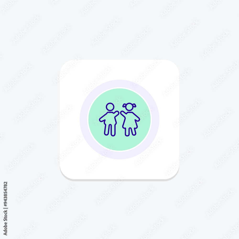 Kids Playing icon, children, play, icon, recreation line icon, editable vector icon, pixel perfect, illustrator ai file Kids Playing icon, children, play, icon, recreation line icon, editable vector icon, pixel perfect, illustrator ai file