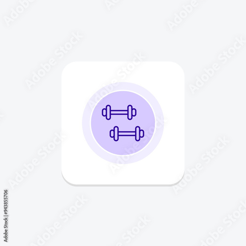 Fitness Dumbbell icon, dumbbell, exercise, gym, weight line icon, editable vector icon, pixel perfect, illustrator ai file