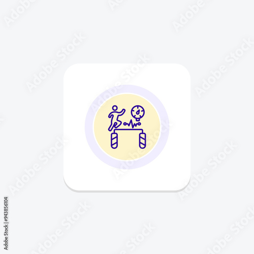 High-Intensity Interval Training icon, interval, intensity, workout, exercise line icon, editable vector icon, pixel perfect, illustrator ai file