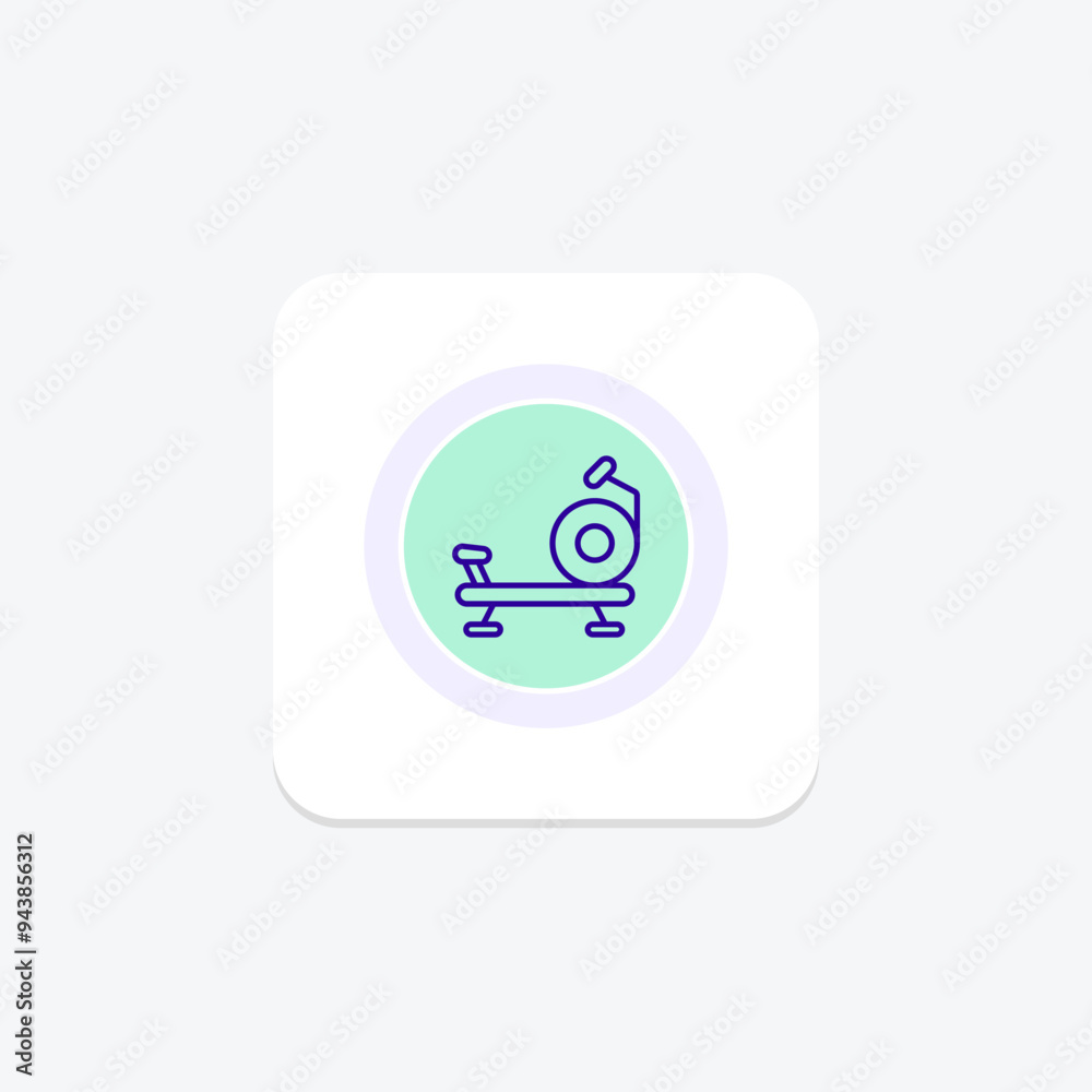 Rowing Machine icon, machine, rower, cardio, workout line icon, editable vector icon, pixel perfect, illustrator ai file Rowing Machine icon, machine, rower, cardio, workout line icon, editable vector icon, pixel perfect, illustrator ai file