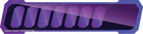 Futuristic game progress bar is loading, with a sleek purple design