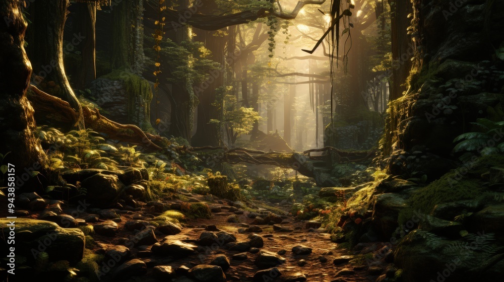 Fototapeta premium Mystical Forest Path