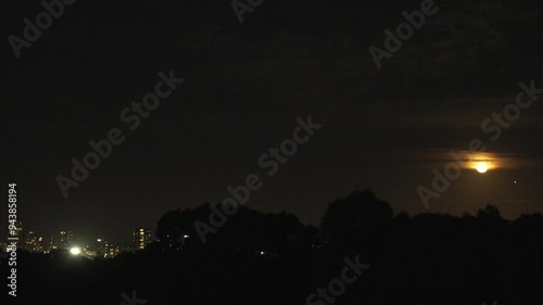 Timelapse of the moon rising in Sydney, Australia photo