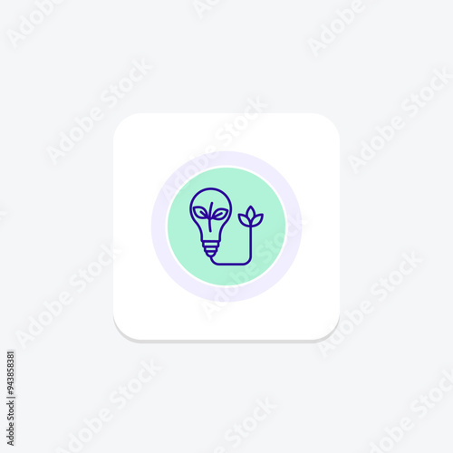 Clean Energy Solutions line icon , vector, pixel perfect, illustrator file