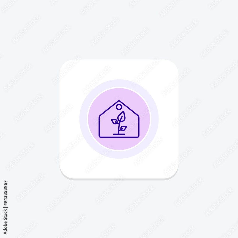 Green Living Spaces line icon , vector, pixel perfect, illustrator file Green Living Spaces line icon , vector, pixel perfect, illustrator file
