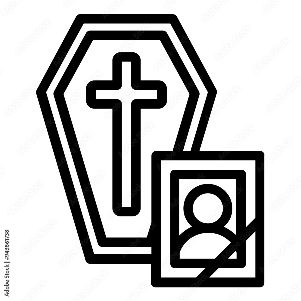 Obraz premium memorial funeral icon