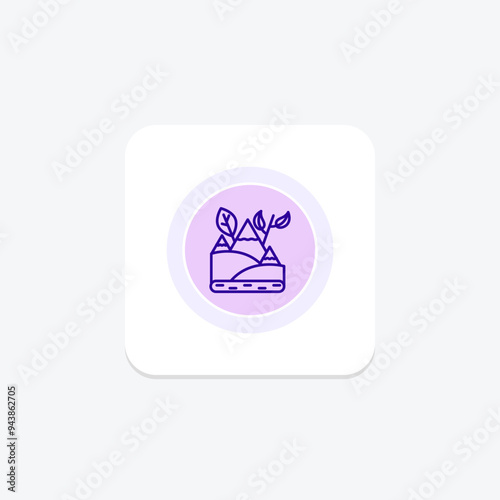 Ecotourism icon, eco, tourism, sustainable, travel line icon, editable vector icon, pixel perfect, illustrator ai file