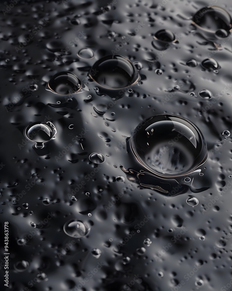 © ruangrit19 - Captivating Liquid Bubbles on Uniform Gray Background in Macro Photography © ruangrit19 - Captivating Liquid Bubbles on Uniform Gray Background in Macro Photography