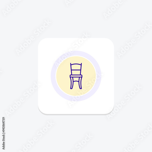 Chair line icon , vector, pixel perfect, illustrator file