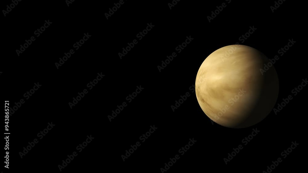 atmosphere of planet venus in space, black screen 4k atmosphere of planet venus in space, black screen 4k