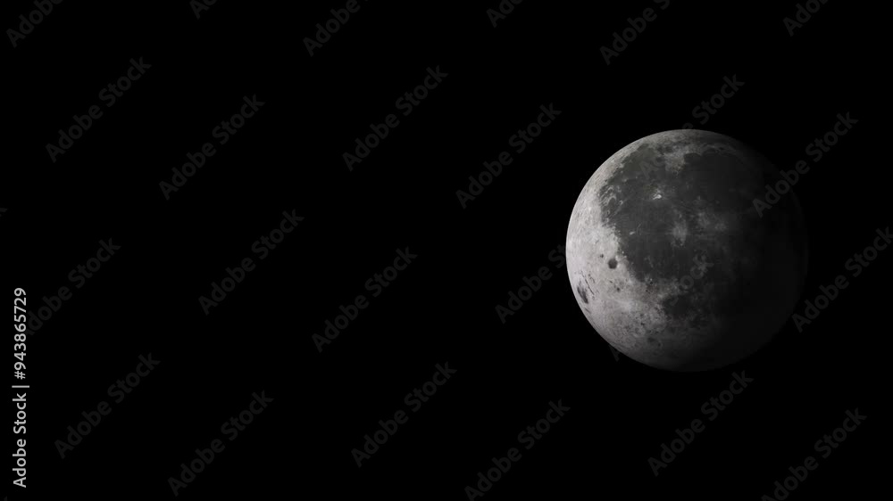 moon in space black screen 4k. moon in space black screen 4k.