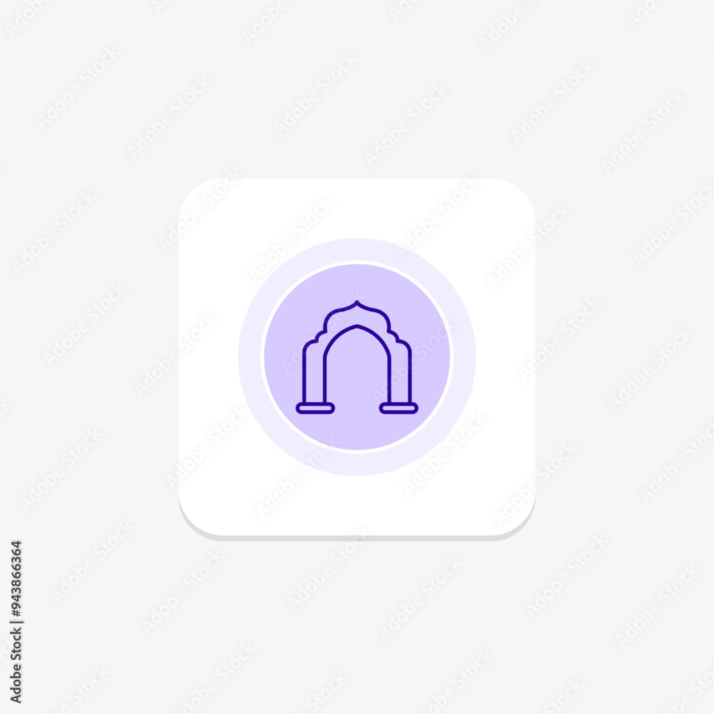 Islamic Arches icon, arches, architecture, islamic architecture, islamic arches architectural feature line icon, editable vector icon, pixel perfect, illustrator ai file Islamic Arches icon, arches, architecture, islamic architecture, islamic arches architectural feature line icon, editable vector icon, pixel perfect, illustrator ai file