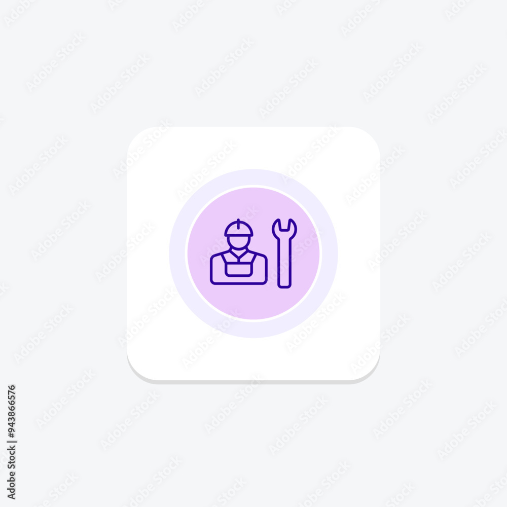 Technician line icon , vector, pixel perfect, illustrator file Technician line icon , vector, pixel perfect, illustrator file