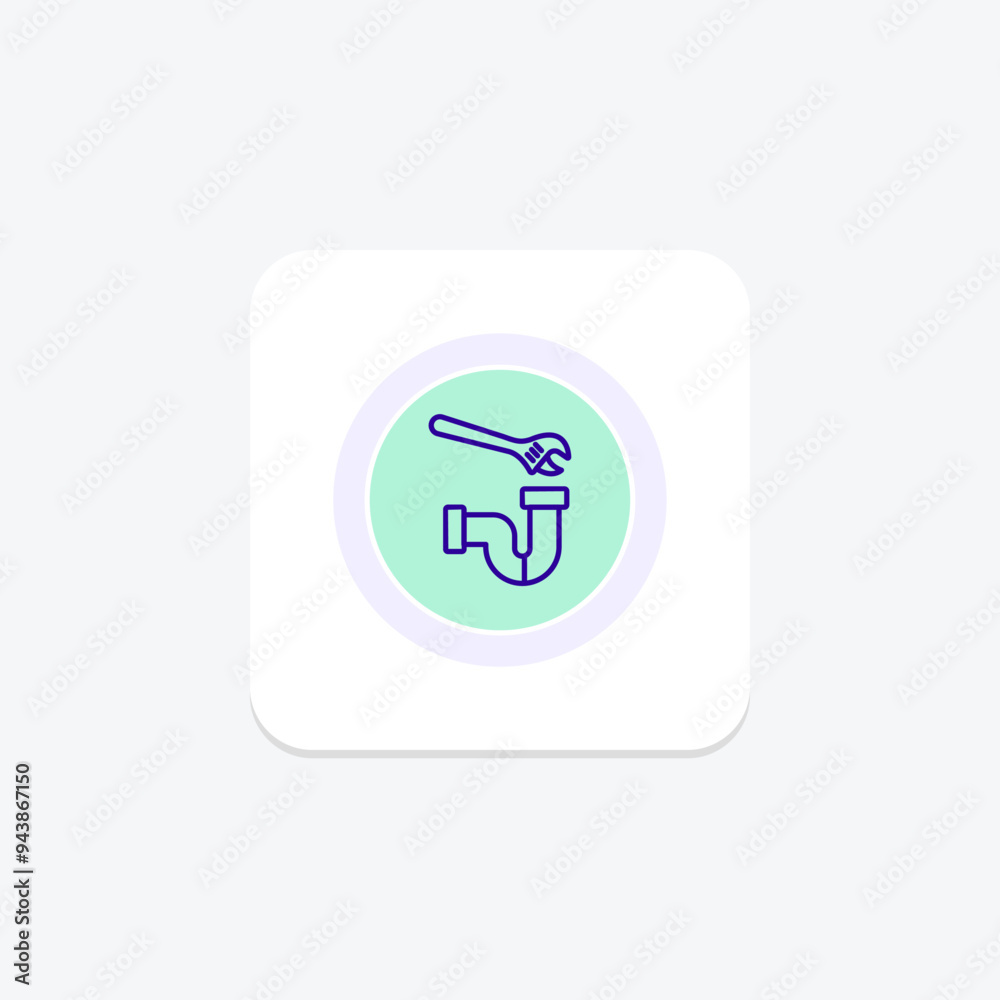 Plumbing Repair line icon , vector, pixel perfect, illustrator file Plumbing Repair line icon , vector, pixel perfect, illustrator file