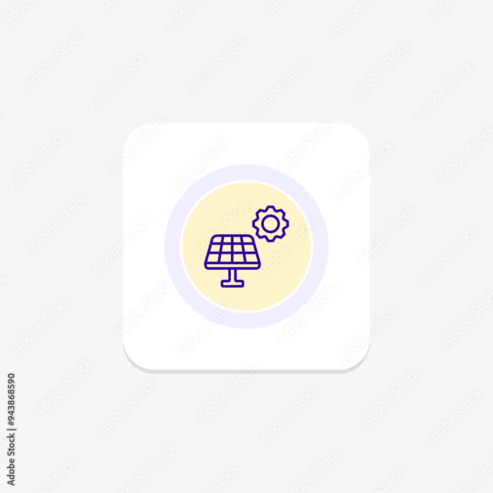 Solar Energy Technology line icon , vector, pixel perfect, illustrator file Solar Energy Technology line icon , vector, pixel perfect, illustrator file