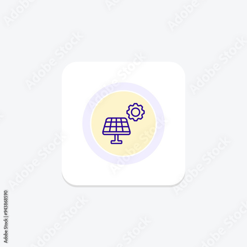 Solar Energy Technology line icon , vector, pixel perfect, illustrator file