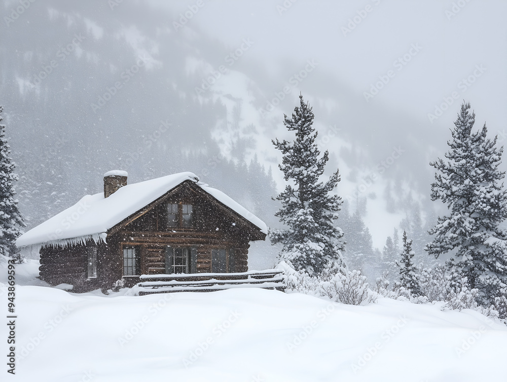 house in the snow