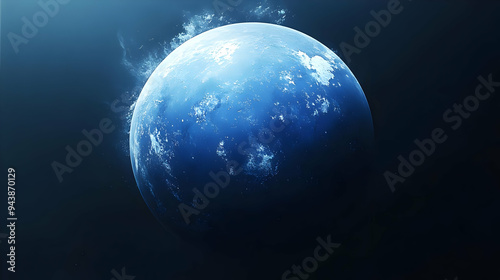 Blue planet with white spot...