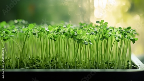 Microgreens, are young, edible seedlings herb photography, 16:9