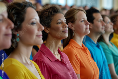 Diverse Group of People Attentively Listening in a Gathering