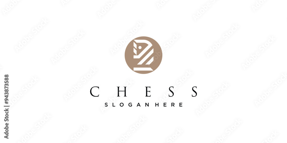 Creative chess logo design with unique concept premium vector Creative chess logo design with unique concept premium vector