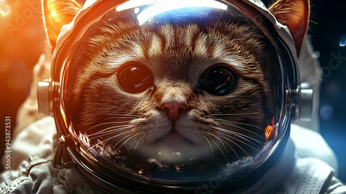 Close-up of a cat's face in...