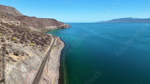 Wallpaper Mural Aerial shot of a road in baja california sur in mexico Torontodigital.ca