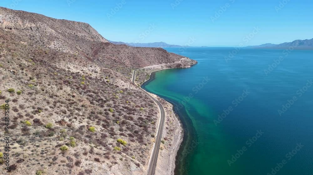 Shot of Bahia concepción in baja california sur Shot of Bahia concepción in baja california sur