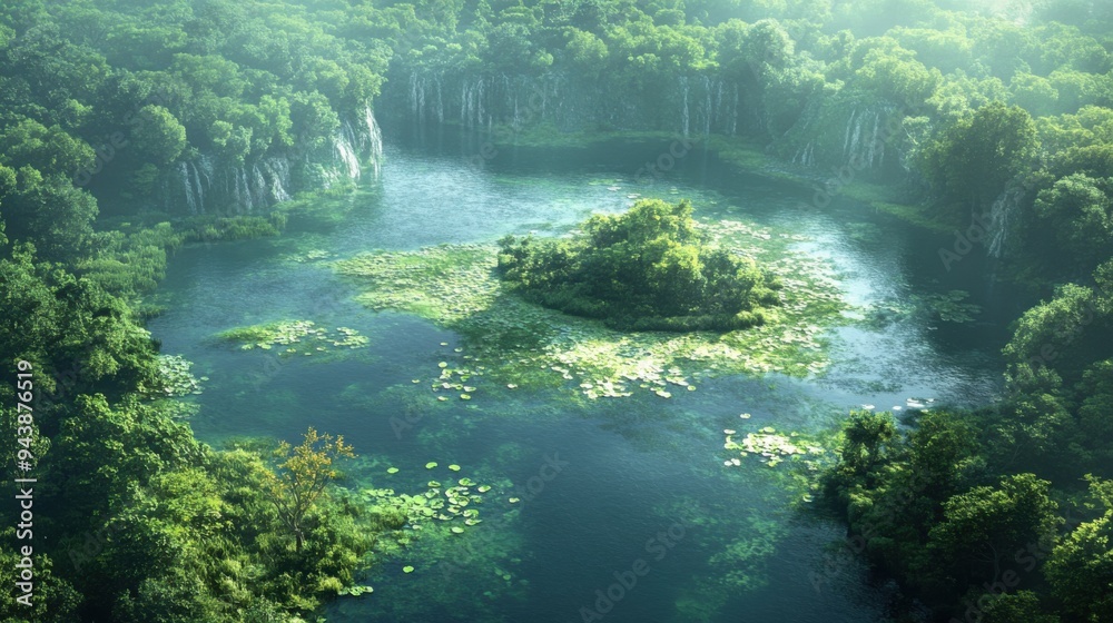 Detailed view of environment as surroundings and ecosystem as interactive community. Detailed view of environment as surroundings and ecosystem as interactive community.